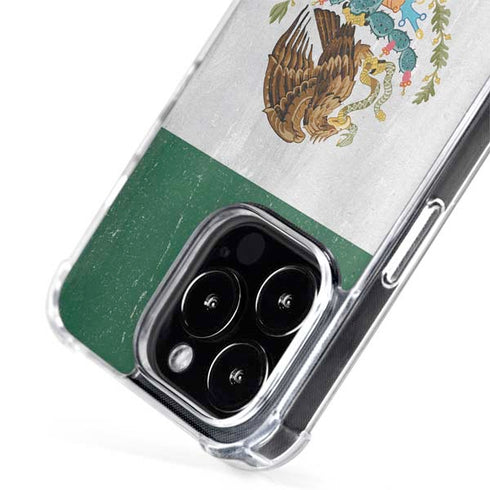 Mexico Flag Distressed iPhone 15 Pro Max MagSafe Case